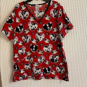 Cute Mickey Mouse scrub top size large